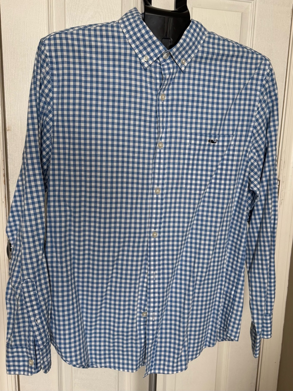 Vineyard Vines Blue and White Gingham Button-Down Shirt